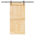 vidaXL Posuvné dvere NARVIK Prírodná a čierna 100 x 210 cm (213,5 cm)