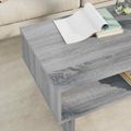 vidaXL Konferenčný stolík Sivý Sonoma 80 x 46 x 35 cm Kompozitné drevo