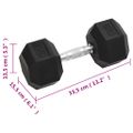 vidaXL Jednoručné činky 2 ks 15 kg celkové liatina