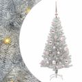 vidaXL Vianočný stromček Strieborná 120 cm PET