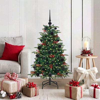 vidaXL Umelý vianočný stromček Zelená 120 cm PVC, kov a plast