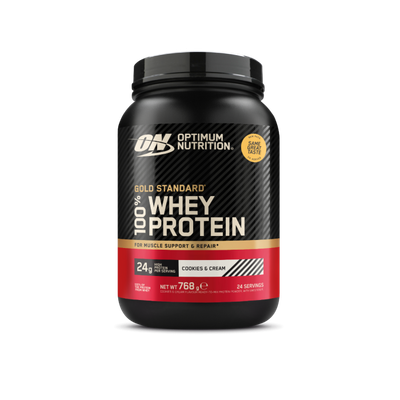 100% Whey Gold Standard - Optimum Nutrition, cookies & cream, 768 g