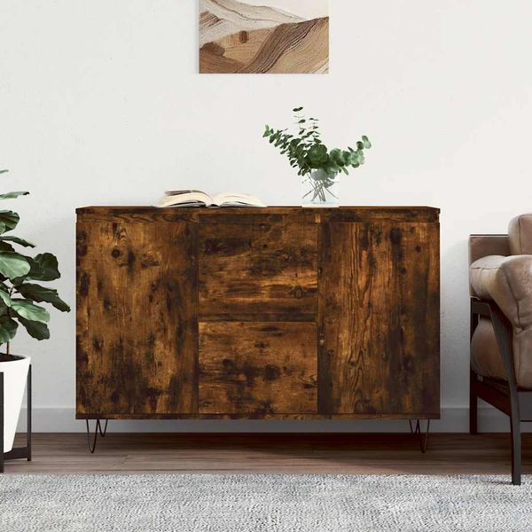 vidaXL Komoda dymový dub 101,5x35x70 cm kompozitné drevo