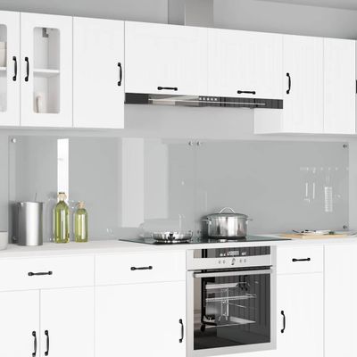 vidaXL Kuchynský obklad 2 pcs Priehľadná 120 x 60 cm tvrdené sklo