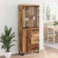 vidaXL Highboard 2 ks Staré drevo 69,5 x 34 x 180 cm Kompozitné drevo