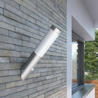 RVS nástenná vodotesná záhradná lampa s detektorom pohybu