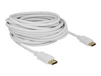 Kábel obrazovky - DisplayPort (M) do DisplayPort (M) - DisplayPort 1.2 - 10 m - podporuje 4K - biela