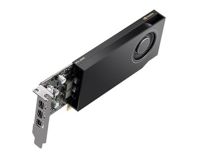 PNY NVIDIA A1000 8GB / 8GB GDDR6 / PCI-E / 4x miniDP / LP bracket / 4x adaptér miniDP > DP Grafická karta, PCI-E, 8GB GDDR6, 4× mini DisplayPort, aktivní