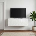 vidaXL Nástenná TV skrinka 59,5 x 41 x 30 cm Biela s vysokým leskom