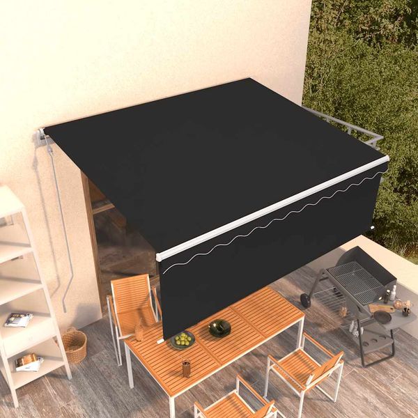 vidaXL Automatická markíza s tienidlom 4,5x3 m antracitová