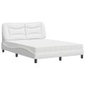 vidaXL Posteľ s matracom Hvar biela 140x190 cm umelá koža