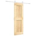vidaXL Posuvné dvere 70 x 210 cm Masívne borovicové drevo (neupravené)