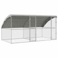 vidaXL Klietka pre sliepky 2 ks Strieborná 400 x 200 x 200 cm