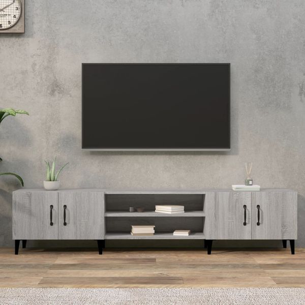 vidaXL TV skrinka sivý dub sonoma 180x31,5x40 cm kompozitné drevo