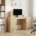 vidaXL Stôl Dub sonoma 142,5 x 50 x 75 cm Kompozitné drevo