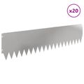 vidaXL Obrubník trávnika 20 ks 103 x 25 cm Oceľ Strieborná