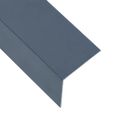vidaXL Lišty v tvare L 90° 5 ks, hliník, antracitové 170 cm, 50x50 mm