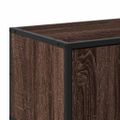 vidaXL TV skrinka hnedý dub 80x34,5x40 cm kompozitné drevo a kov