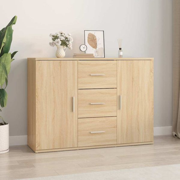 vidaXL Komoda dub sonoma 91x29,5x65 cm kompozitné drevo