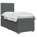 vidaXL Posteľ boxspring s matracom Tmavosivá 80 x 200 cm Látka