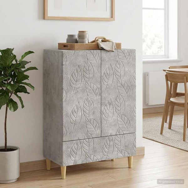 vidaXL Servírovacia skriňa Betónovo sivá 66 x 34,5 x 95 cm