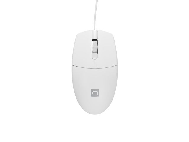 Natec optická myš RUFF 2/1 000 DPI/Kancelárska/Optická/1 000 DPI/Drôtová USB/Biela