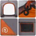vidaXL Auto Stan 200 x 170 x 170 cm Šedá a oranžová Polyester a oceľ