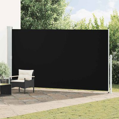 vidaXL Zaťahovacia bočná markíza na terasu 200x514 cm čierna