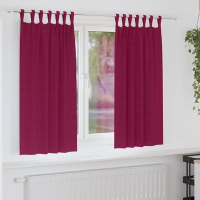 vidaXL Záclony na zatemnenie s krúžkami 2 pcs Víno červené