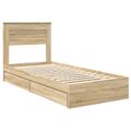 vidaXL Úložná posteľ Sonoma dub 75 x 190 cm Kompozitné drevo