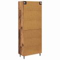 vidaXL Highboard 2 ks Staré drevo 69,5 x 34 x 180 cm Kompozitné drevo