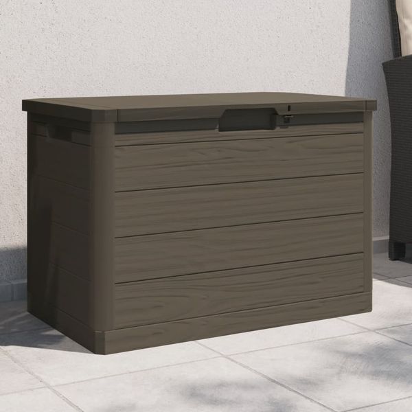vidaXL Vonkajší box na vankúše hnedý 77,5x44,5x53 cm polypropylén