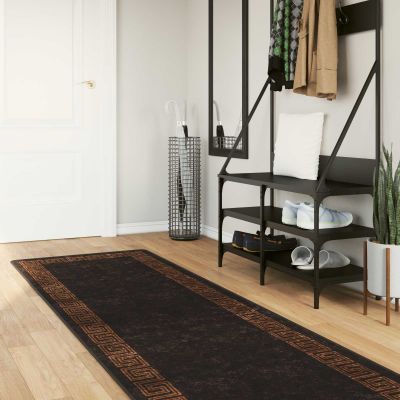 vidaXL Behúň MARSA Čierny 100 x 250 cm Polyester a PVC