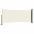vidaXL Zaťahovacia bočná markíza na terasu 100x300 cm, krémová