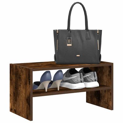 vidaXL Regál na topánky stohovateľné tmavý dub 60x30x30,5 cm