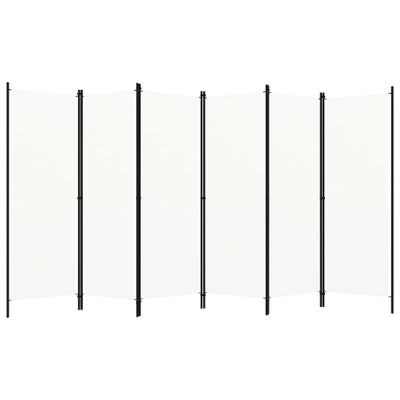 vidaXL 6-panelový paraván biely 300x180 cm