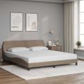 vidaXL Rám postele Dover kapučínový 180x200 cm umelá koža