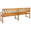 vidaXL Vonkajšia lavička Prírodná 220 x 55,5 x 90 cm