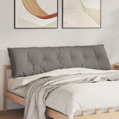 vidaXL Poduška na chrbát Sivohnedá 180 x 19 x 50 cm látka