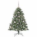vidaXL Umelý vianočný stromček Zelená 120 cm PVC, plast a oceľ
