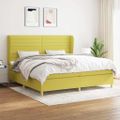 vidaXL Boxspring posteľ s matracom zelená 200x200 cm látka