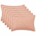 vidaXL Poťah na podložku 6 pcs HOUTEN Ružová 50 x 75 cm Bouclé