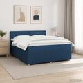 vidaXL Posteľ boxspring s matracom Modrá 140 x 200 cm Látka