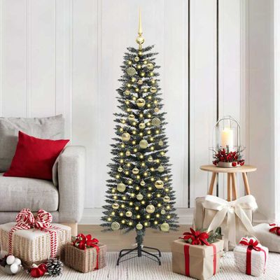 vidaXL Umelý vianočný stromček Zelená 150 cm PVC, plast a oceľ