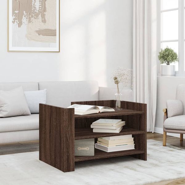 vidaXL Konferenčný stolík hnedý dub 80x50x50 cm kompozitné drevo