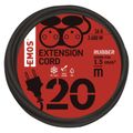 Predlžovací kábel EMOS P0603 spojka 20m / 2 zásuvky / čierny / guma / 230 V / 1,5 mm2