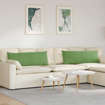 vidaXL Vankúše na pohovku 2 pcs Svetlo zelená 120 x 40 cm