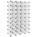 vidaXL Stojan na topánky priehľadný 93x36,5x140 cm PP