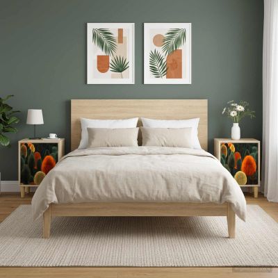 vidaXL Nočný stolík ZAANDAM 2 ks Dub sonoma 36 x 33 x 50 cm