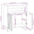 vidaXL Servírovacia skriňa Hnedá 60 x 33 x 75 cm mangový masív